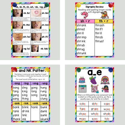 Phonics & Spelling Rules Mega Poster Pack