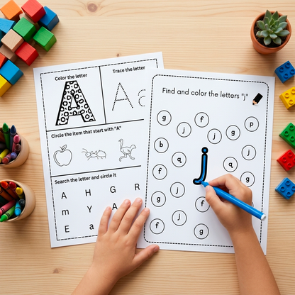 Alphabet Learning Bundle | ABC Tracing & Handwriting Printables for Preschool & Kindergarten
